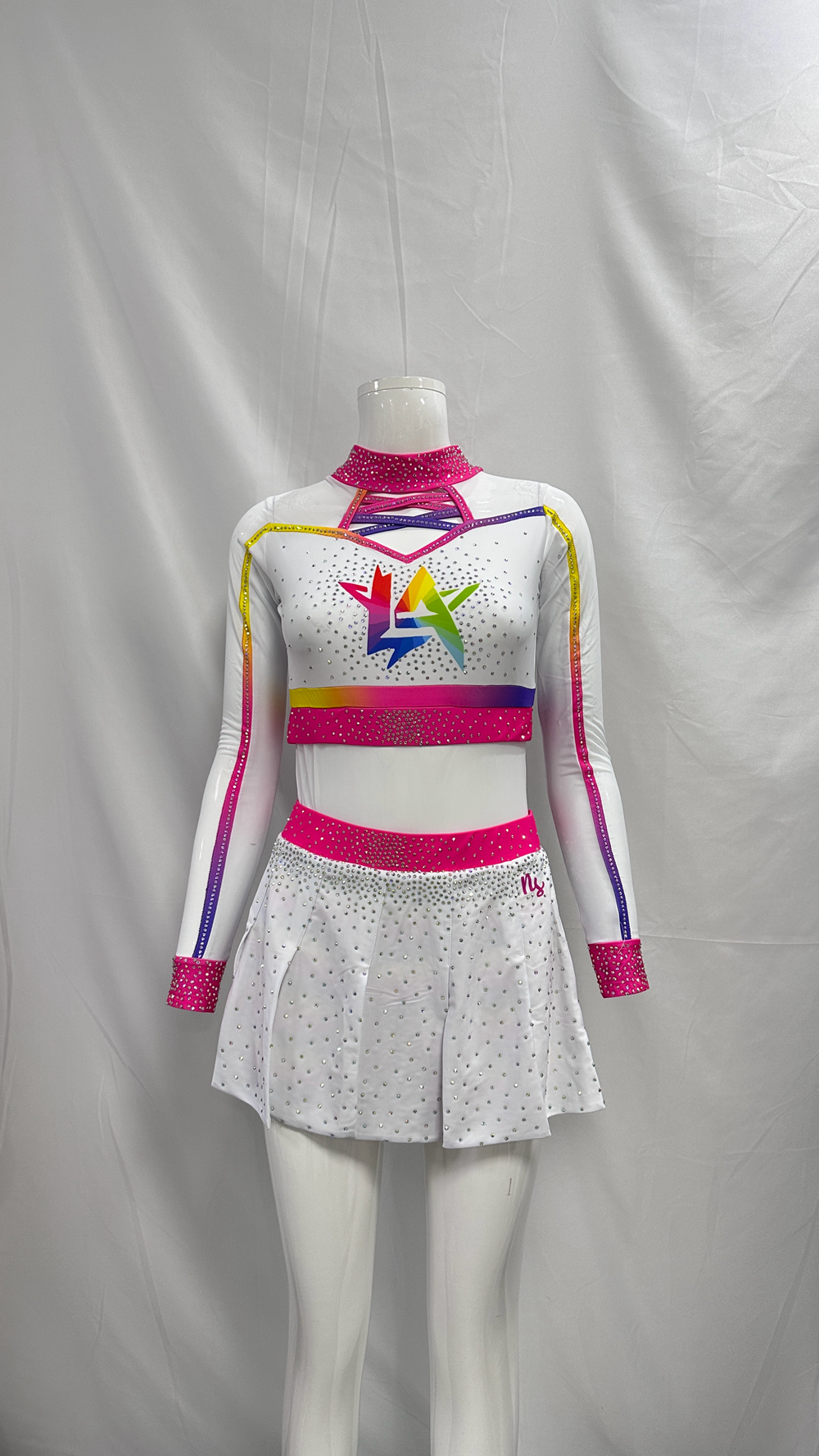 White cheerleading Uniform