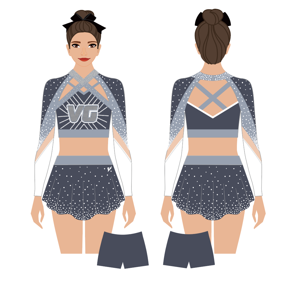 Grey cheer uniform
