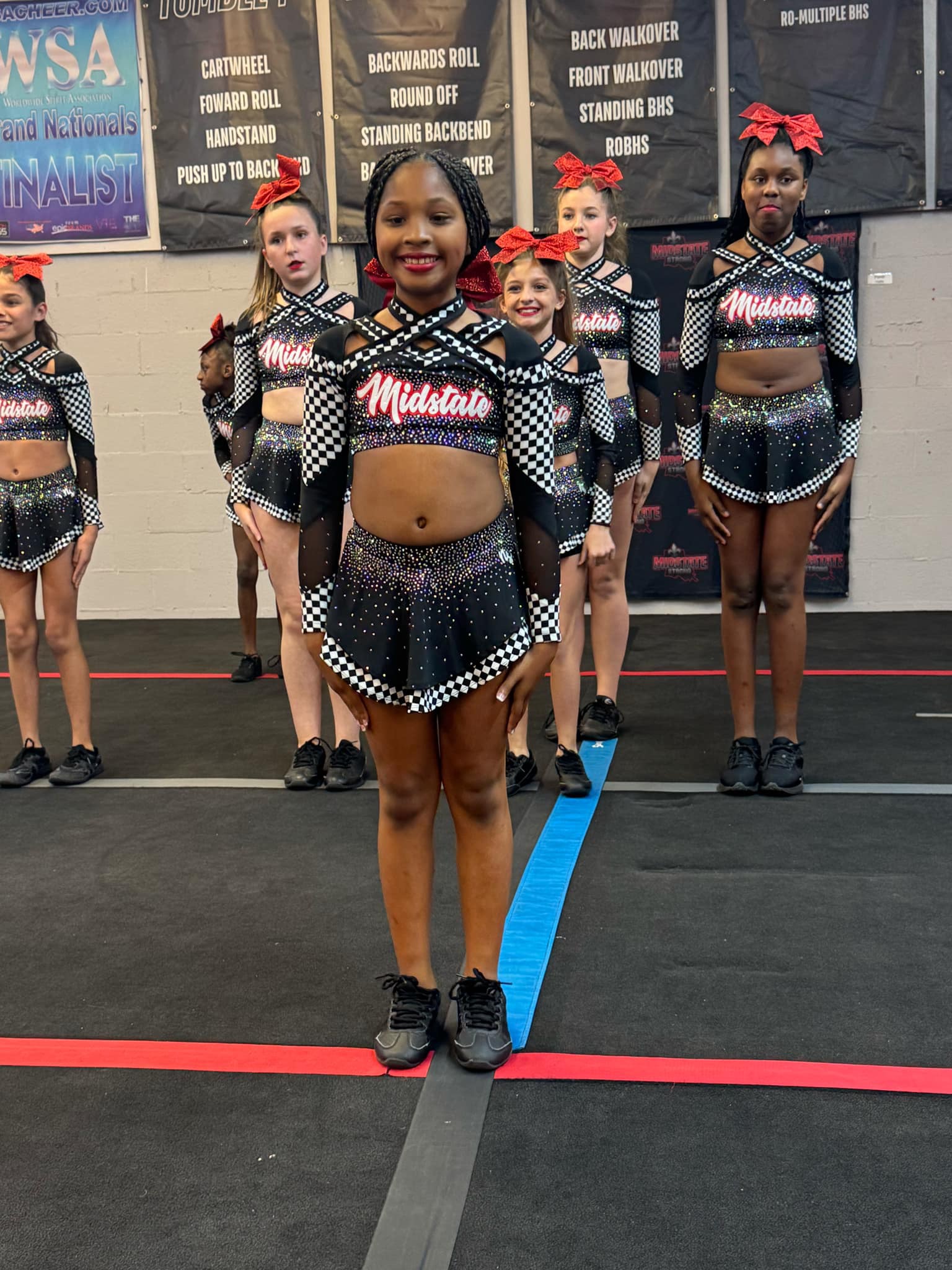 Special black cheer uniform