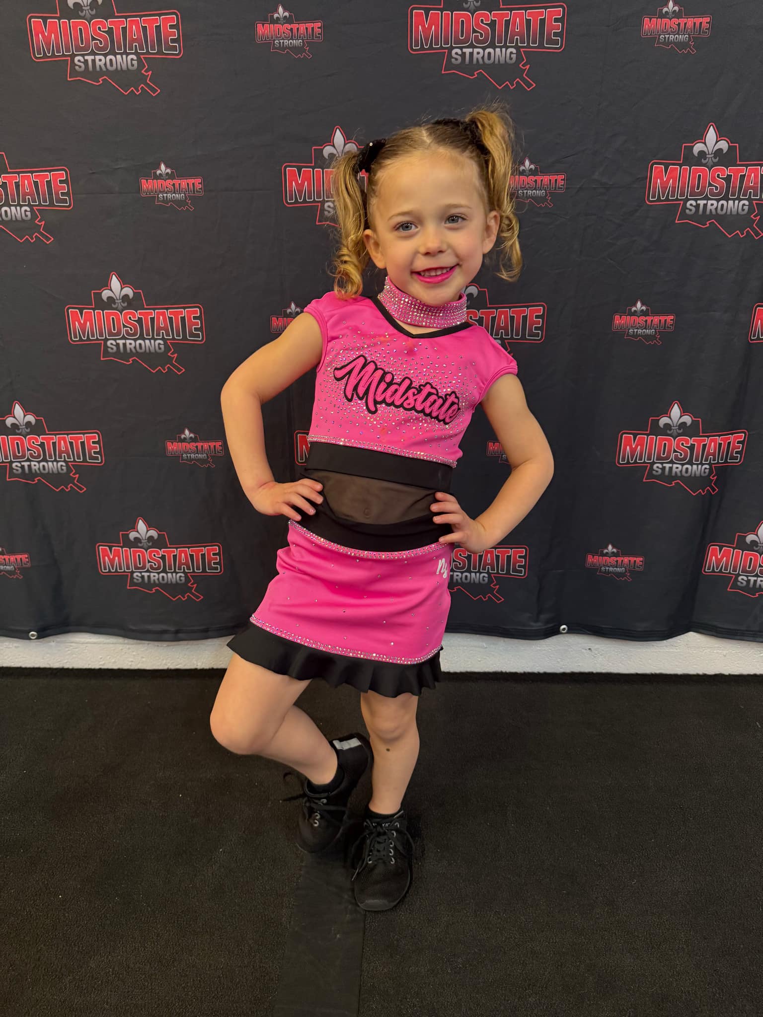 Cute pink cheer uniform