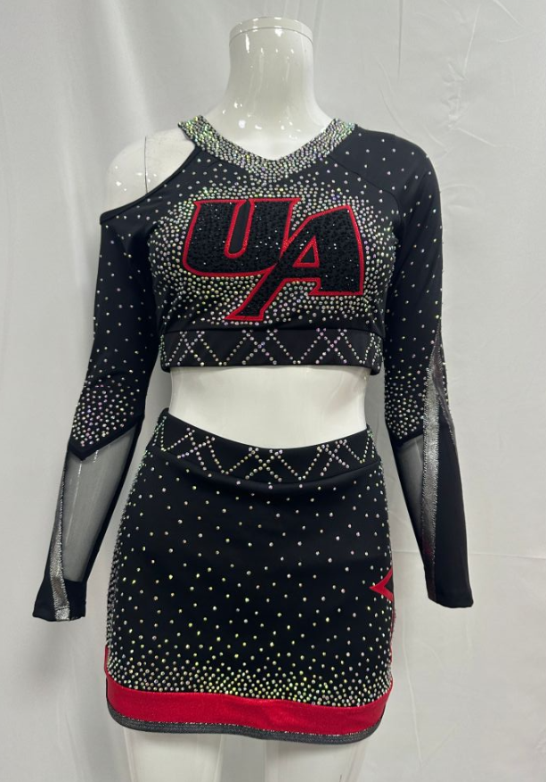 Black sparkle cheer uniform