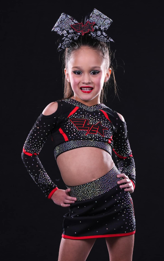 Black and red uniforms