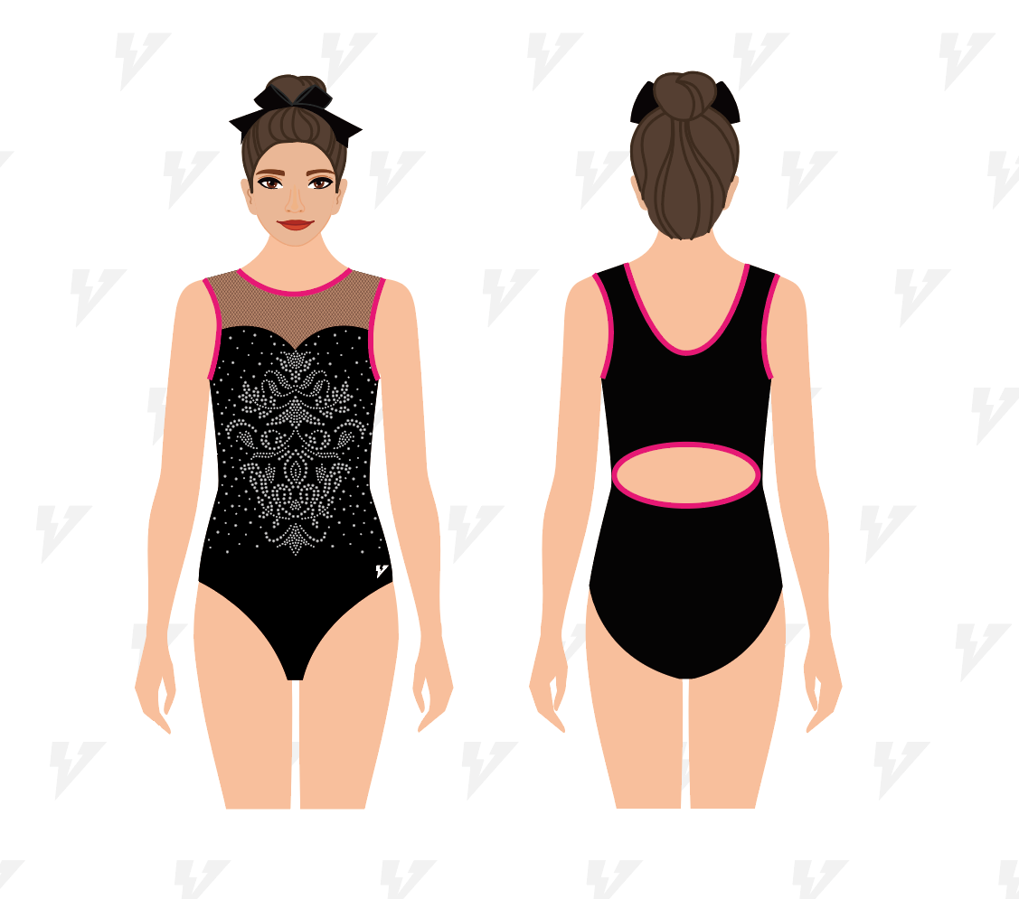 Rhinestone Gymnastic Leotard