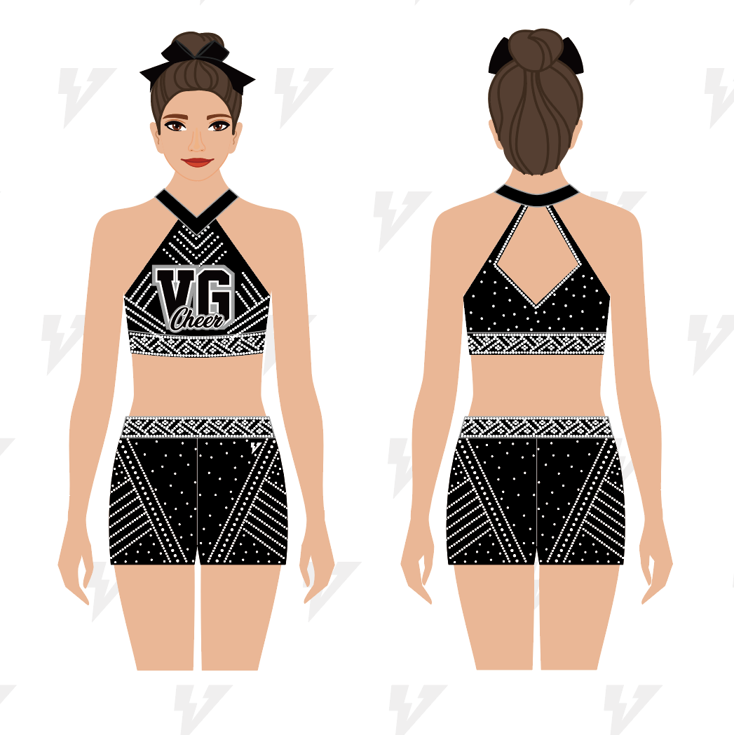 Black shiny practice wear