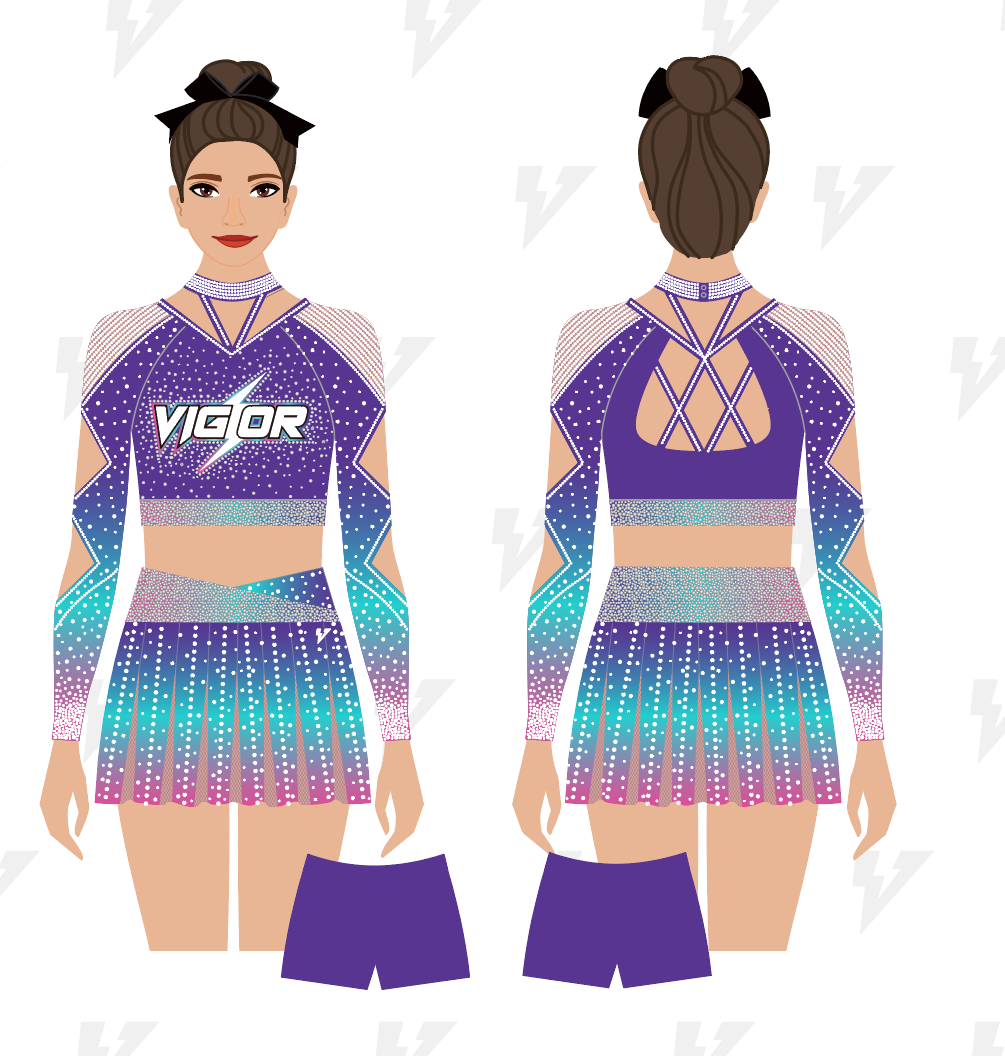 2026 Shiny cheer uniforms 
